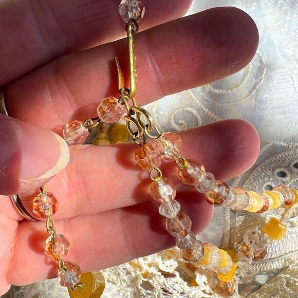 Vintage Germany Mid-Century Lucite Double Strand Necklace - Picture 5 of 8